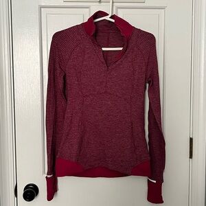 Lululemon Runderful 1/2 Zip Heathered Berry